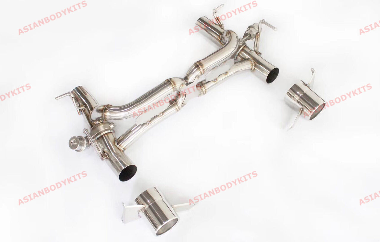 VALVED CATBACK EXHAUST SYSTEM X PIPE for FERRARI 488 GTB SPIDER 2015 - 2020
