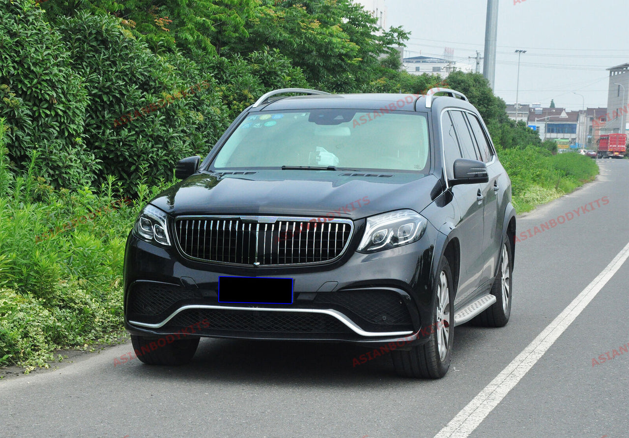 FRONT GRILLE for MERCEDES BENZ GLS Class X166 Maybach Style 2015 - 2019 (BLACK) - Forza Performance Group