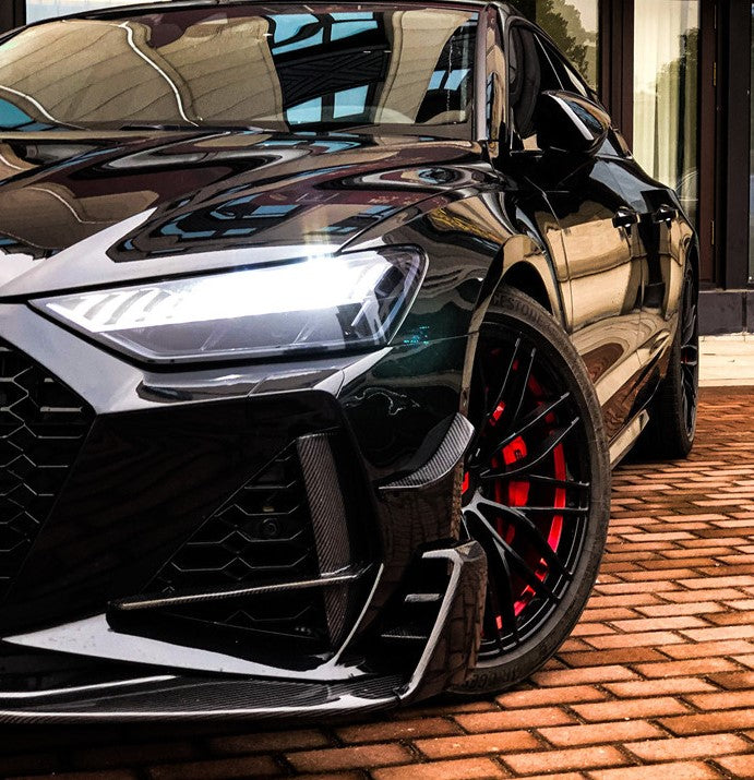 DRY CARBON FRONT LIP for AUDI A7 C8 4K8 2018 - 2023  Set includes:  Front Lip
