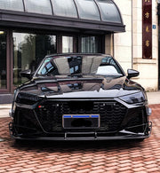 DRY CARBON FRONT LIP for AUDI A7 C8 4K8 2018 - 2023  Set includes:  Front Lip