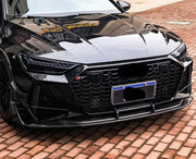 DRY CARBON FRONT LIP for AUDI A7 C8 4K8 2018 - 2023  Set includes:  Front Lip
