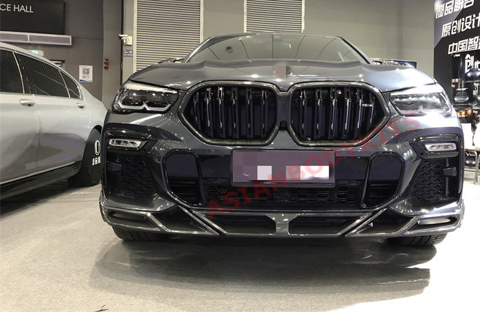 Spoiler Anteriore Per BMW X6 G06 LCI M Sport 2023-2024 – Labbro Anti-Collisione In ABS Gloss Black, Design Aggressivo E Protettivo