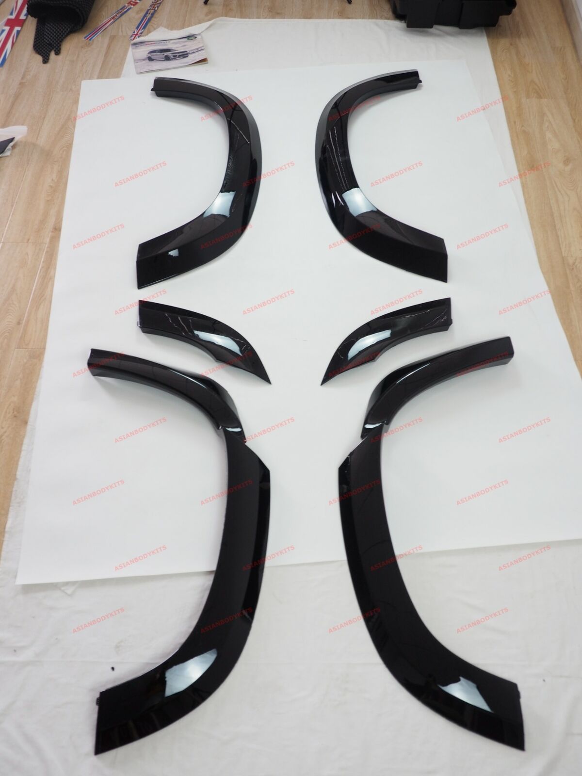  FRONT REAR WIDE FENDER FLARES for LAND ROVER DEFENDER 110 L663 2020+ (GLOSS BLACK)