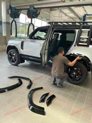  FRONT REAR WIDE FENDER FLARES for LAND ROVER DEFENDER 110 L663 2020+ (GLOSS BLACK)