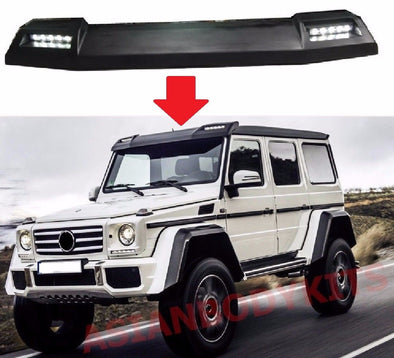 for Benz W463 G class FRONT ROOF SPOILER with SEQUENTIAL led drl LIGHT BAR