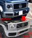 FRONT GRILLE AND HEADLIGHT COVERS G63 STYLE for MERCEDES BENZ G CLASS W463A W464 G350 G550 G63 2018 - 2024
Set includes:

Front Grille with Logo
Headlight Covers
Material: Plastic PP

NOTE: Professional installation is required.