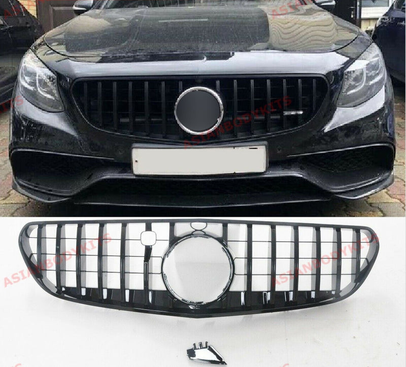 FRONT GRILLE GT AMG PANAMERICANA STYLE for MERCEDES BENZ S CLASS C217 S500 COUPE 2015 - 2017