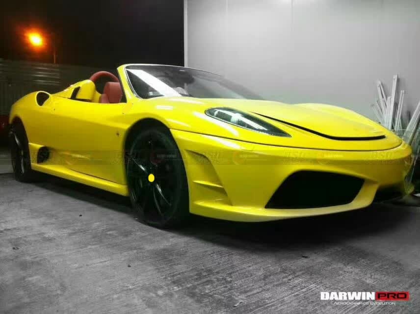 CONVERSION FERRARI F430 TO SCUDERIA BODY KIT

Set includes:
Front Bumper Assembly
Side Skirts
Rear Bumper Assembly
Rear diffuser

NOTE: Professional installation is required.

CONTACT US FOR PRICING