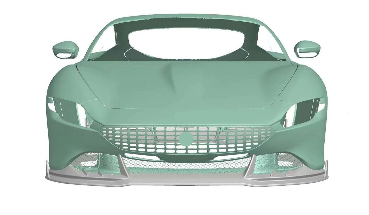 FORZA CARBON AERO KIT for FERRARI ROMA  Set includes:  Front Lip Side skirts Rear Diffuser Rear Spoiler