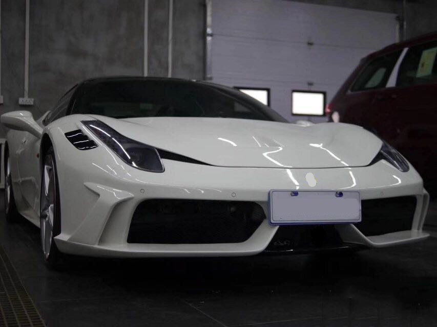 Front Bumper and Hood for Ferrari F458 DMS style for Italia Spider 10-14