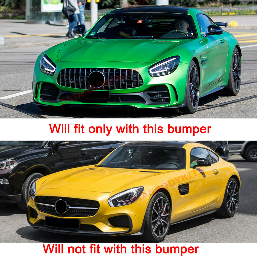 GLOSS BLACK FRONT GRILLE for MERCEDES BENZ AMG GT COUPE C190 R190 2018 - 2020