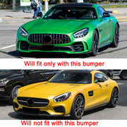 GLOSS BLACK FRONT GRILLE for MERCEDES BENZ AMG GT COUPE C190 R190 2018 - 2020