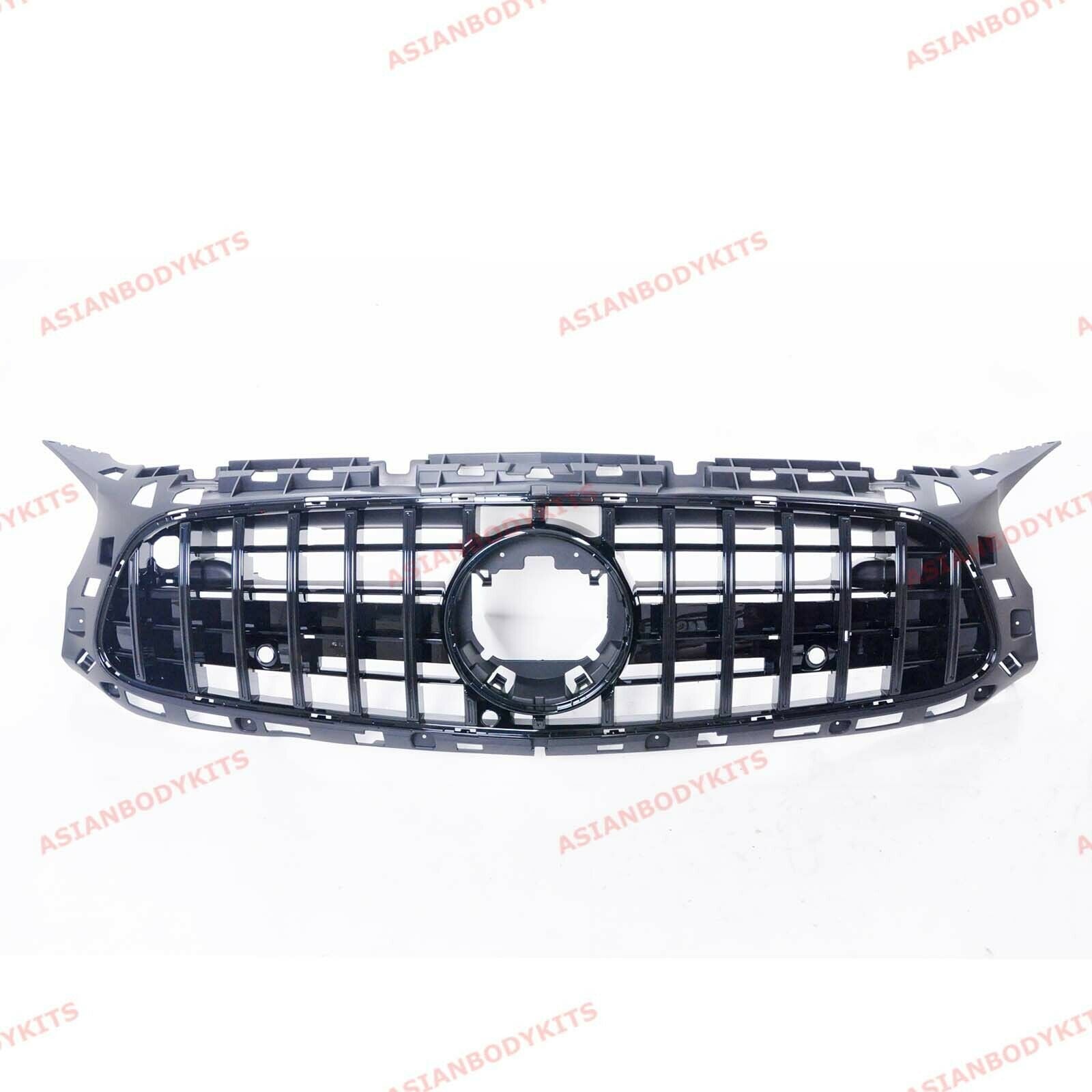 GLOSS BLACK FRONT GRILLE for MERCEDES BENZ AMG GT COUPE C190 R190 2018 - 2020