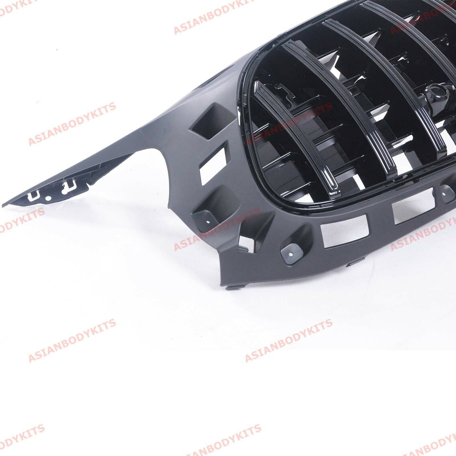 GLOSS BLACK FRONT GRILLE for MERCEDES BENZ AMG GT COUPE C190 R190 2018 - 2020
