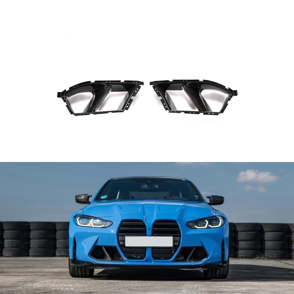 DRY CARBON FIBER FRONT BUMPER AIR VENTS for BMW M3 G80 M4 G82 2021+