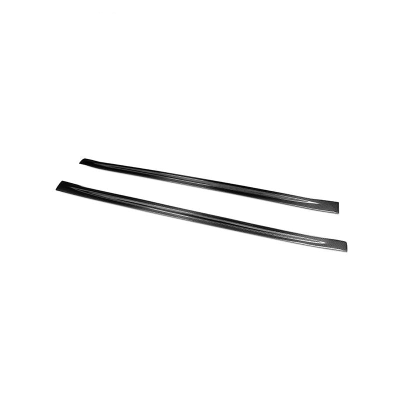 Forza Dry Carbon Side Skirts For Tesla Model 3 2016+  Set Incude:  Side Skirts Material: Dry Carbon  NOTE: Professional installation is required.