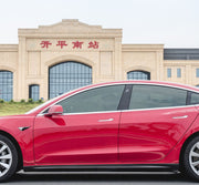 Forza Dry Carbon Side Skirts For Tesla Model 3 2016+  Set Incude:  Side Skirts Material: Dry Carbon  NOTE: Professional installation is required.