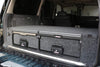 Deployable Slide Drawer Systems For Land Cruiser 200 LC200easily accessible storage space in your car. Designed solidly for tough for both on and off-road travel.  Measurements: Fixed 1000*530*275mm / Roller 1000*530*275/150mm  Which drawers are best for me?  We have a turnkey solution and you are able to modify the whole drawers system with:  - Sink faucet  - Kitchen   - Barrier  - Slide floor  - Table Board / Cutting board  - Fridge 