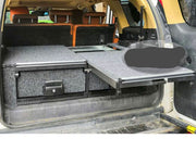 Slide Kitchen Drawer Systems For Land Cruiser Prado 150 LC 150 by Forza Performance  Simplify the storage and organization of equipment and valuables. These lockable drawers with integrated deck and faceplates were designed specifically for the Toyota Land Cruiser Prado 150. Hide the contents from prying eyes, while creating a more convenient and easily accessible storage space in your car. Designed solidly for tough for both on and off-road travel.