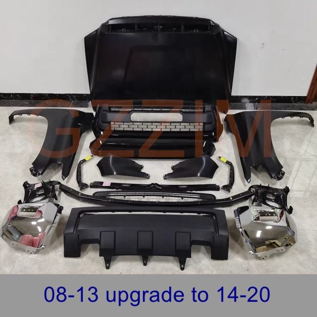 2020 FACELIFT BODY KIT FOR TOYOTA TUNDRA MODEL 2008 - 2013  Set include:    Front bumper assembly Front Grille Front hood Headlights  Side fenders Wheels arches Material: PP+ABS