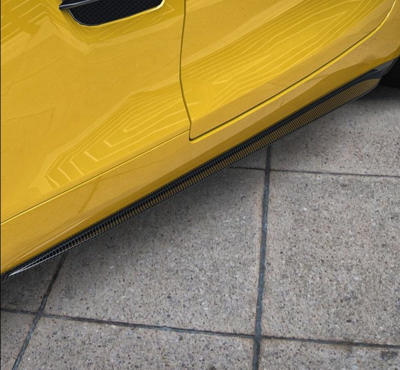 Forza Dry Carbon Side Skirts For Mercedes Benz GT GTS  Set include:  Side Skirts Material: Dry Carbon  Note: Professional installation is required
