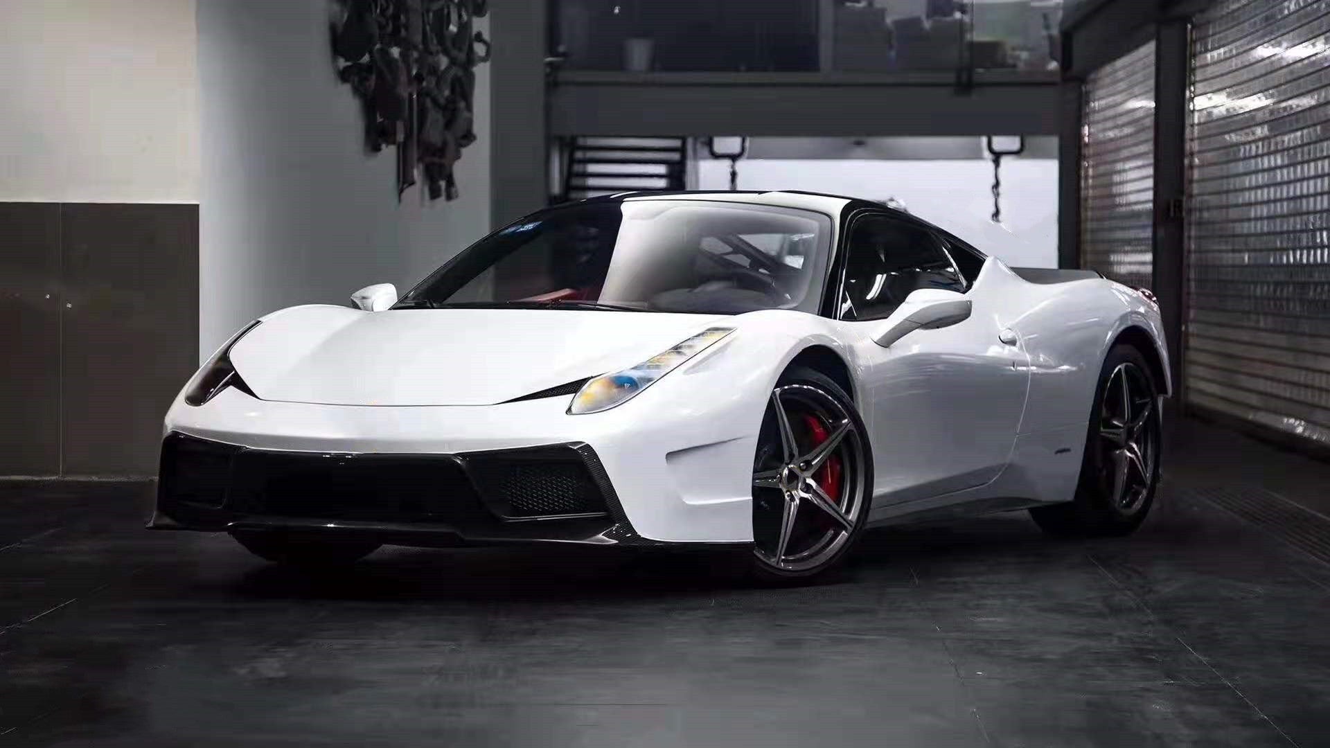 458 Vorsteiner Style Half Carbon Fiber Body Kit Front Rear Bumper Engine Hood Rear Spoiler Wing For Ferrari 458 Italia And Spider Spyder
