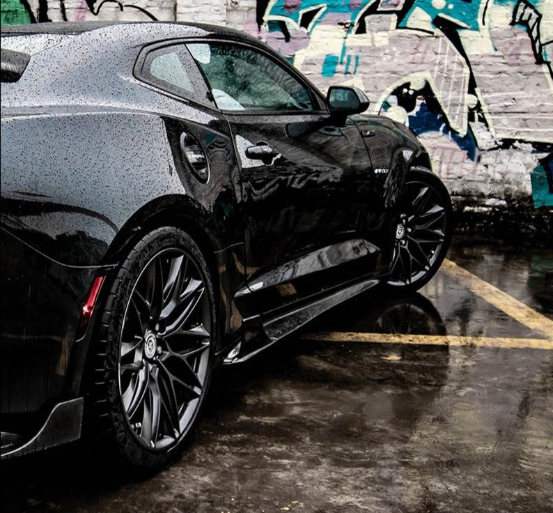 Forza Dry Carbon Side Skirts For Chevrolet Camaro 2016-2018  Set include:   Side Skirts Material: Dry Carbon