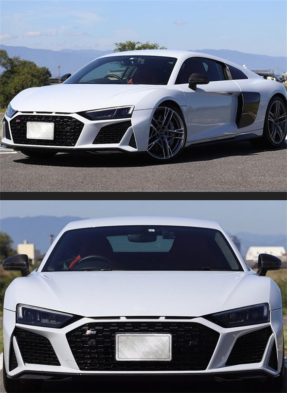 CONVERSION BODY KIT FOR AUDI R8 4S 2015 - 2018 TO R8 4S 2019+  Set includes:  Front Bumper Assembly Front Grille Side Skirts Rear Bumper Assembly Rear Diffuser