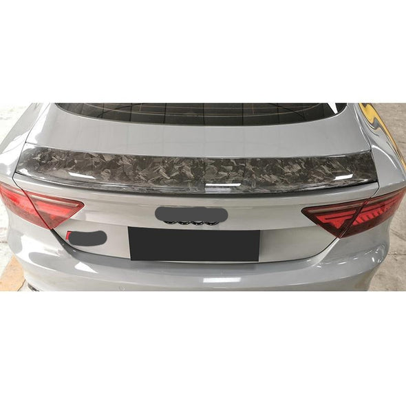 High Quality Dry Carbon Fiber Rear Trunk Spoiler Wing for Audi RS7 4G  Set include:  Rear Wing Material: Carbon Fiber  Note: Professional installation is required