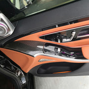 Carbon Interior Parts For Mercedes Benz S Class W223  Set incude:  Dashboard Panel Trim Gear Shift Panel Trim Rear Air Outlet Panel Back Air Vent Seat Display Trim Door Hundle Button Panel Car Door Window Lift Armrest Panel Window Lift Door Button Panel Trim * FOR LEFT DRIVING SIDE, AND STICK ON DIRECTLY*  CONTACT US FOR PRICING  * When purchase please tell us which one you want