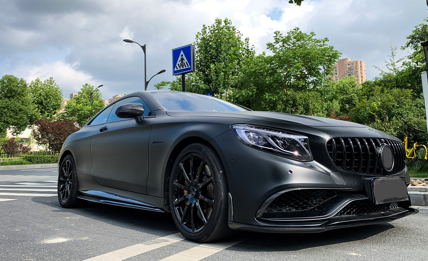 DRY CARBON FRONT LIP FOR MERCEDES-BENZ C217 S63