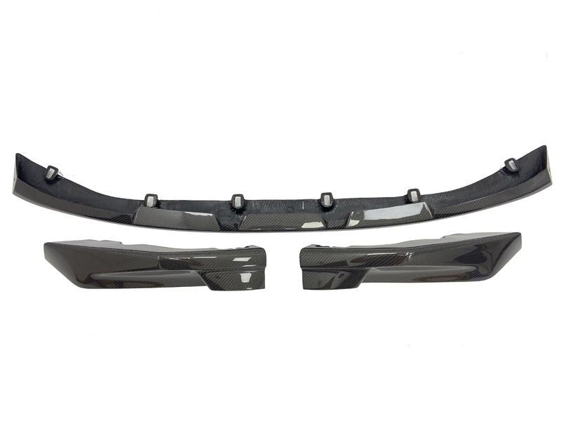 MP STYLE CARBON FIBER FRONT BUMBER LIP SPLITTER FOR BMW M3 G80 M4 G82 2020+  Set include:    Front Bumper Lip Material: Carbon Fiber NOTE: Professional installation is required 