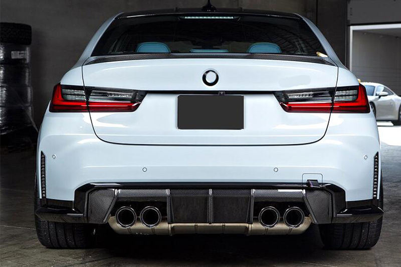 MP-EURO STYLE CARBON FIBER REAR DIFFUSER FOR BMW M3 G80 M4 G82 2020+