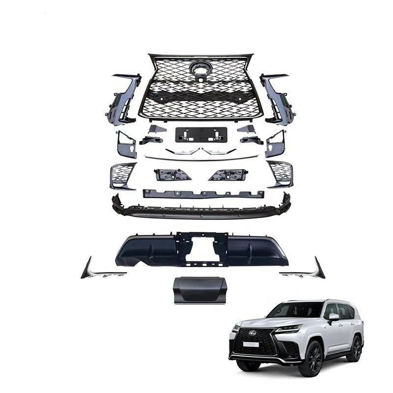 Conversion Body Kit For Lexus LX 600 Low Level To F SPORT 2021+  Set include:   Front Grille Front Lip Rear Diffuser Contact us for pricing  Material: PP Plastic  NOTE: Professional installation is required