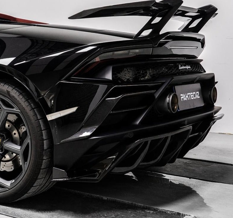 Forza Dry Carbon Rear Spoiler For Lamborghini Huracan EVO RWD  Set include: Rear Spoiler Material: Dry Carbon  NOTE: Professional installation is required during installation