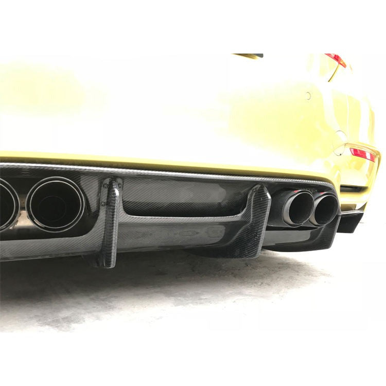PSM Style Dry Carbon Rear Diffuser For M3 F80 M4 F82 F83  Set include:    Rear DiffuserMaterial: Dry Carbon NOTE: Professional installation is required