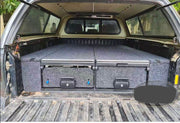 Slide Kitchen Drawer Systems For Toyota Tacoma 2015-2018+ by Forza Performance  Simplify the storage and organization of equipment and valuables. These lockable drawers with integrated deck and faceplates were designed specifically for the Toyota Tacoma 2015-2018. Hide the contents from prying eyes, while creating a more convenient and easily accessible storage space in your car. Designed solidly for tough for both on and off-road travel.