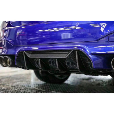 MP Style Dry Carbon Rear Diffuser For BMW M5 F90 2017-2020  Set Include:  Rear Diffuser Material: Dry Carbon  NOTE: Professional installation is required.