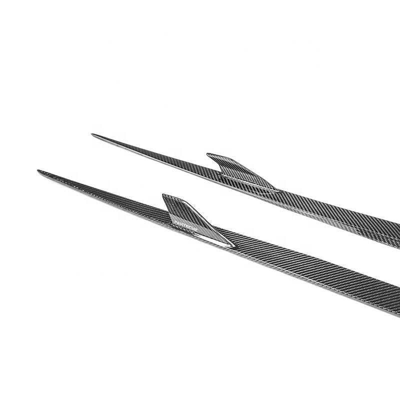 Forza Dry Carbon Side Skirts For Ferrari F8  Set include:   Side Skirts Material: Dry Carbon