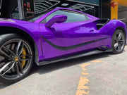 488GTB FRP+CF Material Mansory Style Front Rear Bumper Spoiler Side Skirts Engine Hood Bonnet Wide Body Kit For Ferrari 488 GTB