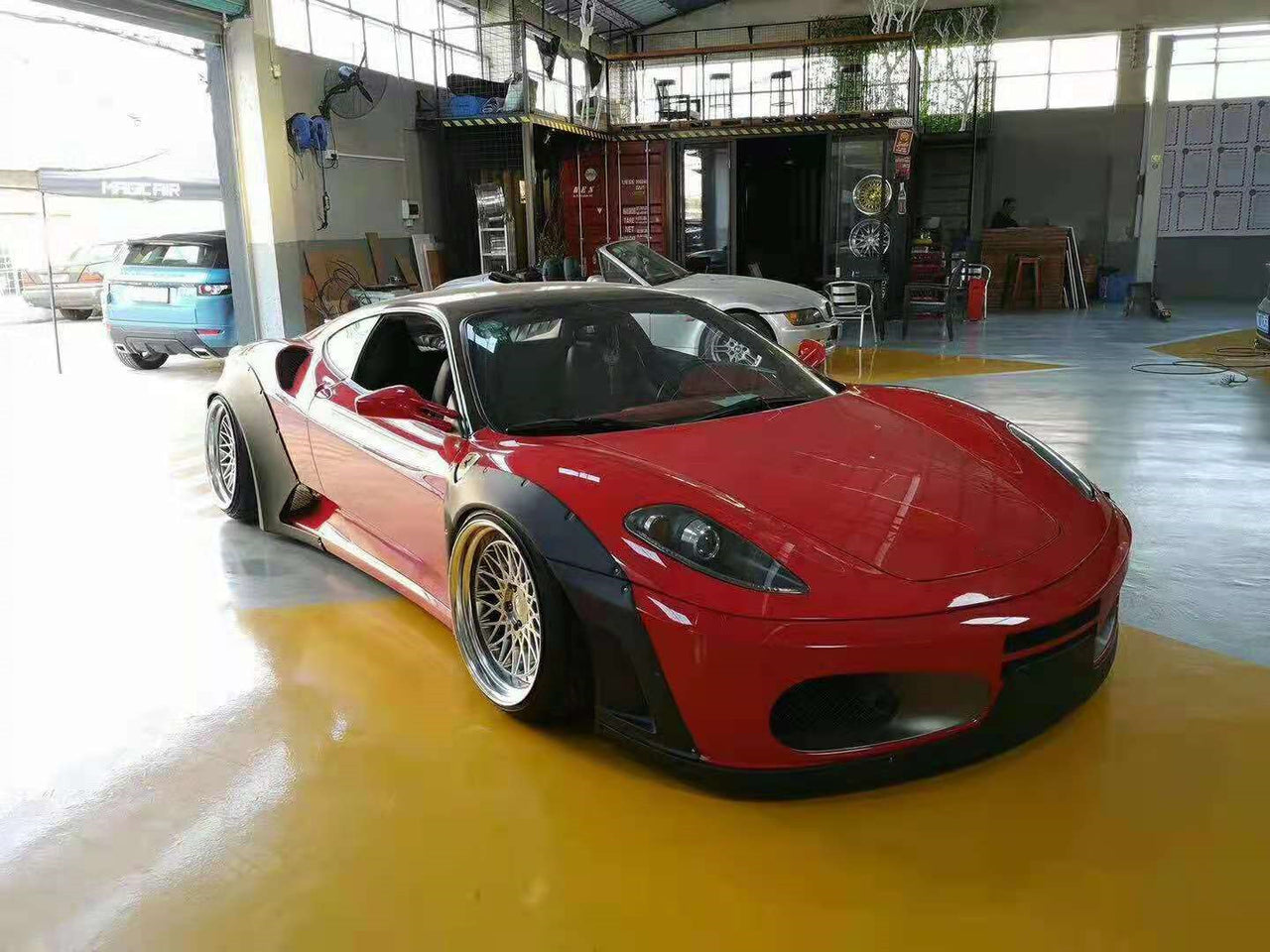 F430 car accessories FRP or carbon fiber front wheel archers rear wheel Eyebrow body kit For Ferrari F430 modificaion libertywalk LB style