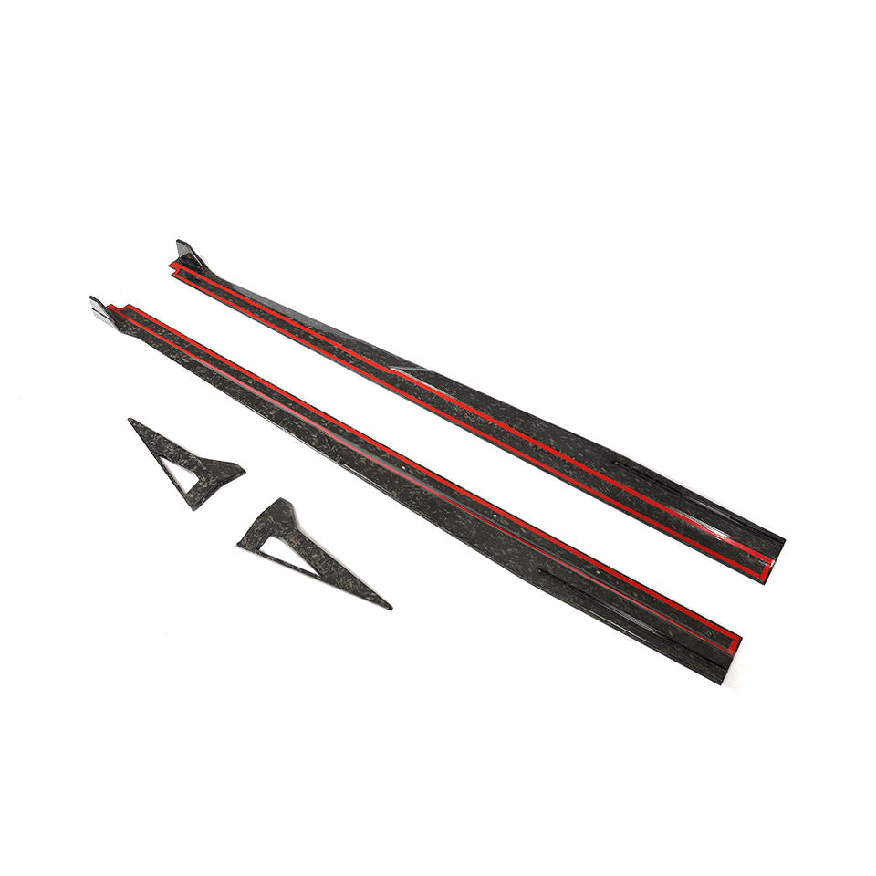 Forged Carbon Side Skirts For Lamborghini Huracan LP640-4 Perfomante 2 Door 2017-2019  Set include: Side Skirts Material: Forged Carbon  NOTE: Professional installation is required during installation.