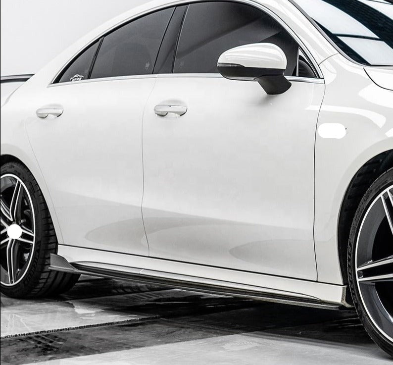 Forza Dry Carbon Side Skirts For Mercedes Benz CLA Class CLA 35 AMG  Set include:    Side Skirts Material: Dry Carbon  * Each part can send separately. If you need, please contact us.
