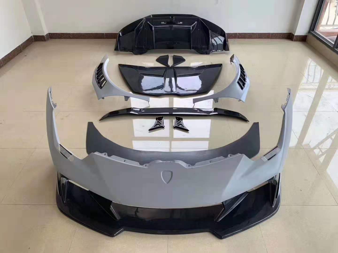 Huracan Vorsteiner Style Carbon Fiber Car Front Rear Bumper Fender Engine Hood Spoiler Bodykit For Lamborghini Huracan LP580 610