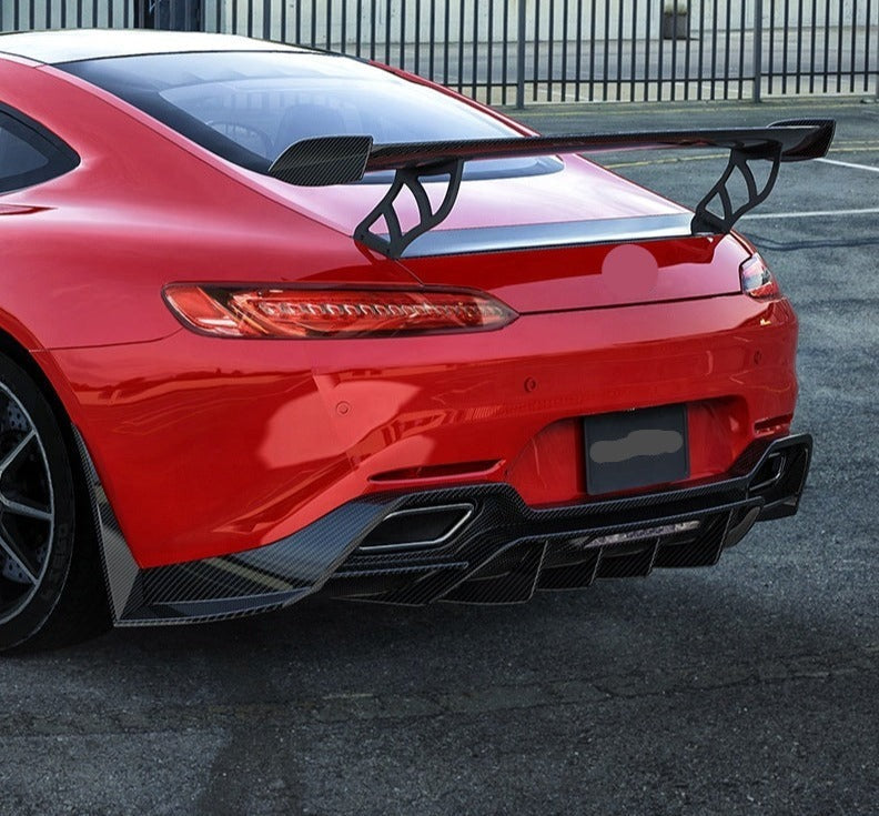Forza Dry Carbon Rear Spoiler For Mercedes Benz GT GTS  Set include:  Rear Spoiler Material: Dry Carbon  Note: Professional installation is required