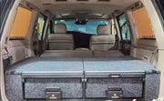Slide Kitchen Drawer Systems For Land Cruiser 100 LC 100 by Forza Performance  Simplify the storage and organization of equipment and valuables. These lockable drawers with integrated deck and faceplates were designed specifically for the Toyota Land Cruiser 100. Hide the contents from prying eyes, while creating a more convenient and easily accessible storage space in your car. Designed solidly for tough for both on and off-road travel.