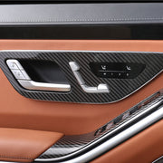 Carbon Interior Parts For Mercedes Benz S Class W223  Set incude:  Dashboard Panel Trim Gear Shift Panel Trim Rear Air Outlet Panel Back Air Vent Seat Display Trim Door Hundle Button Panel Car Door Window Lift Armrest Panel Window Lift Door Button Panel Trim * FOR LEFT DRIVING SIDE, AND STICK ON DIRECTLY*  CONTACT US FOR PRICING  * When purchase please tell us which one you want