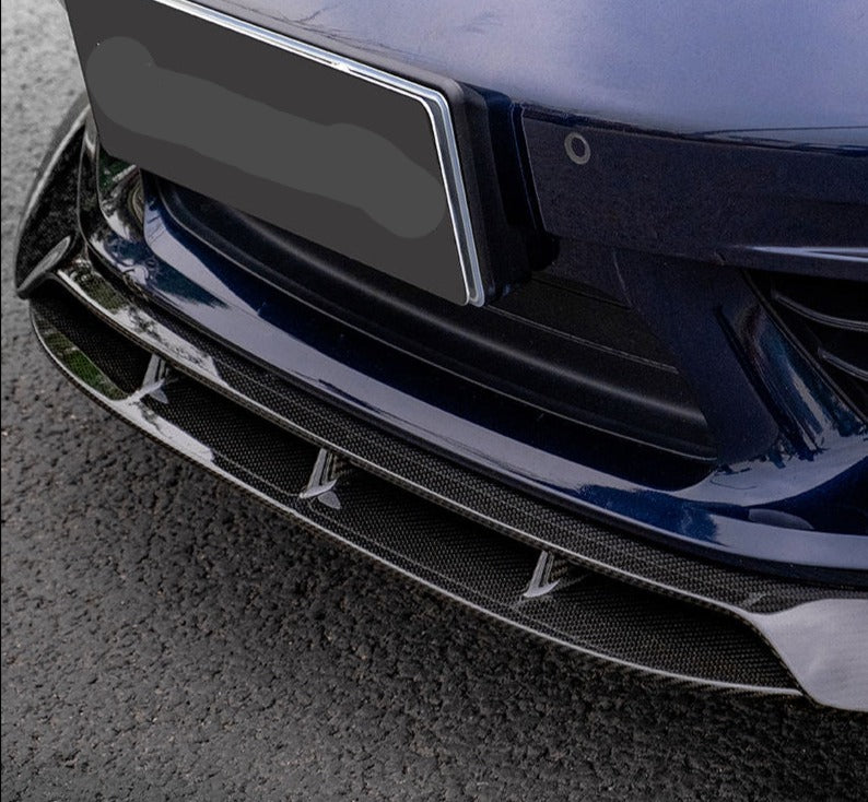 Forza Dry Carbon Front Lip For Porsche 718 Cayman Boxter 2016+  Set Incude:  Front Lip Material: Dry Carbon  NOTE: Professional installation is required. 