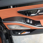 Carbon Interior Parts For Mercedes Benz S Class W223  Set incude:  Dashboard Panel Trim Gear Shift Panel Trim Rear Air Outlet Panel Back Air Vent Seat Display Trim Door Hundle Button Panel Car Door Window Lift Armrest Panel Window Lift Door Button Panel Trim * FOR LEFT DRIVING SIDE, AND STICK ON DIRECTLY*  CONTACT US FOR PRICING  * When purchase please tell us which one you want