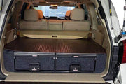 Deployable Slide Drawer Systems For Land Cruiser 200 LC200easily accessible storage space in your car. Designed solidly for tough for both on and off-road travel.  Measurements: Fixed 1000*530*275mm / Roller 1000*530*275/150mm  Which drawers are best for me?  We have a turnkey solution and you are able to modify the whole drawers system with:  - Sink faucet  - Kitchen   - Barrier  - Slide floor  - Table Board / Cutting board  - Fridge 